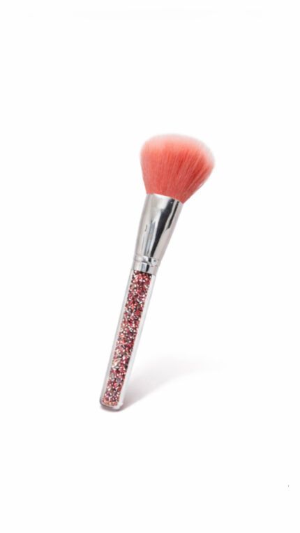 Pinceau rose à paillettes maquillage